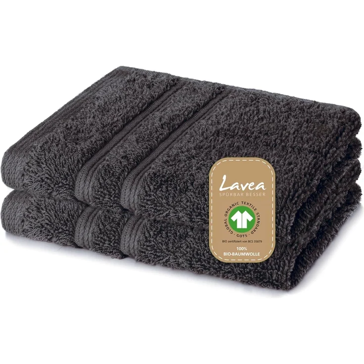 Lavea Seiftuch Bali, 30x30cm aus 100% Bio-Baumwolle, einzigartig weiche Seiftücher mit Aufhänger (Set, 2-St), hochwertige und nachhaltige Premium Waschlappen - schonende Reinigung – Bild 1