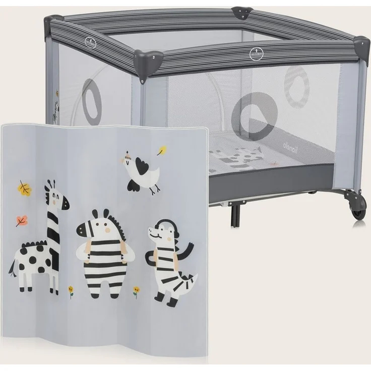 lionelo Laufgitter BONNIE (Set), Große Fläche, Seiteneingang, leicht klappbar, Transporttasche – Bild 2