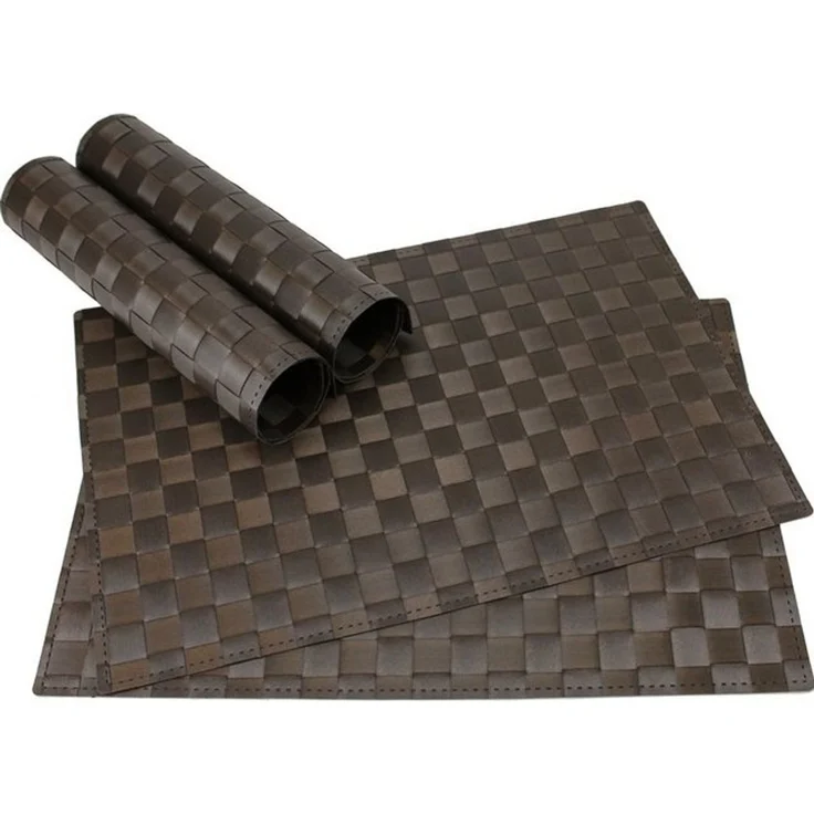 matches21 HOME & HOBBY Platzset Tischset MODERN braun 4er Tischunterlage als Tischdeko, (4-St), modernes Esstisch Platzdeckchen als abwaschbarer Tischuntersetzer – Bild 4