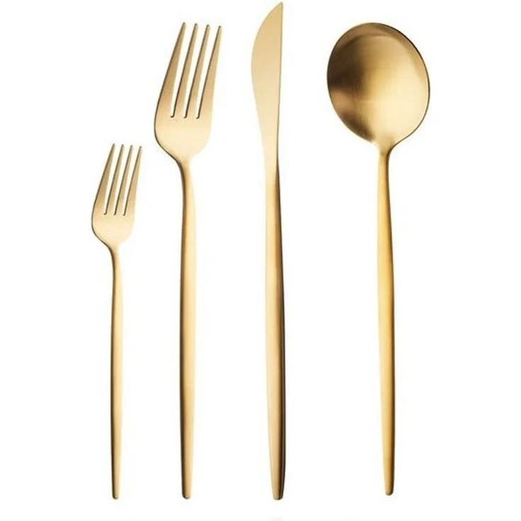 Karaca Besteck-Set Bella Besteck-Set 30tlg, 6 Personen, Edelstahl Tafelbesteck,Matte Gold (24-tlg), 6 Personen, 18/10 Edelstahl, bruchfest rostfrei – Bild 4