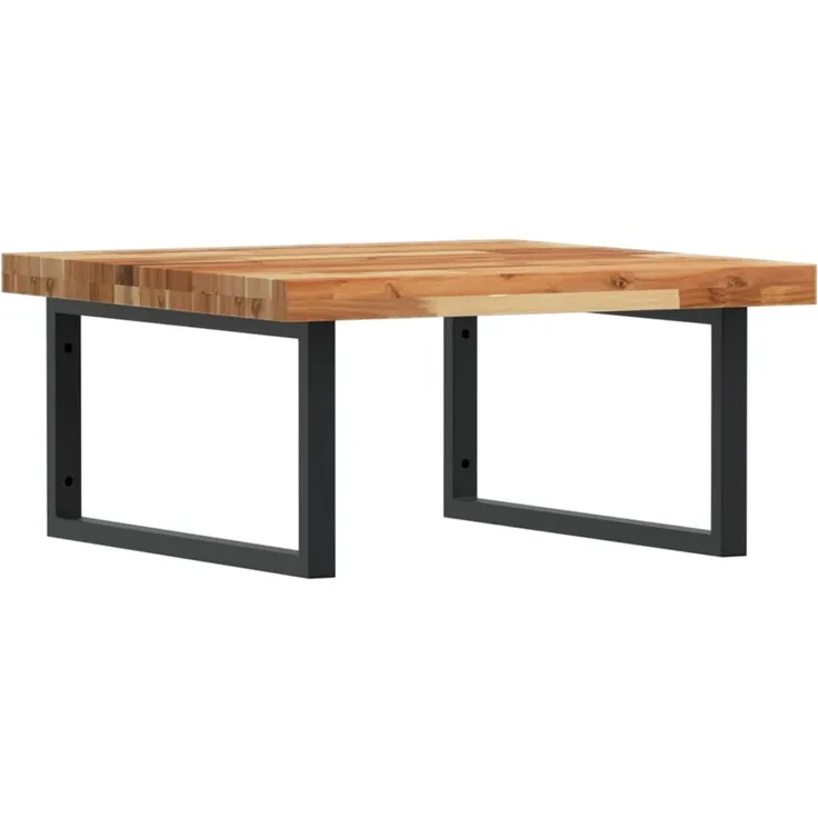 vidaXL Waschbeckenregal Wandmontage Stahl und Akazienholz 3302885