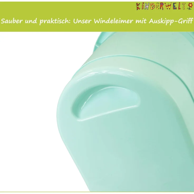 Premium Windeleimer aquamarin mit Deckel und Tragegriff – Bild 4