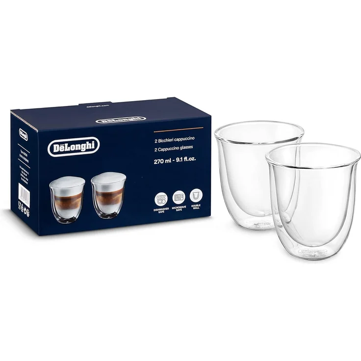 De Longhi Doppelwandige Thermogläser Cappucino – Bild 2