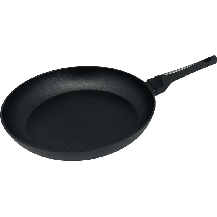 Bratpfanne für alle Herdarten mit ergonomischem Griff Pfanne in Schwarz 28 cm
