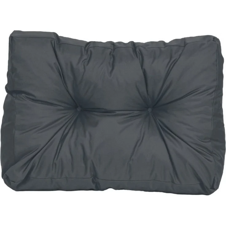 TexDeko® Garden Seitenkissen 60 x 40 x 20/10cm wasserabweisend UV - beständig gesteppt Premium Kissen für Europaletten In- & Outdoor Palettenpolster (Anthrazit)