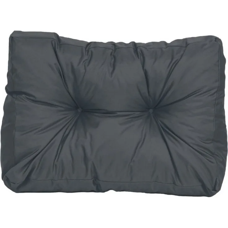 TexDeko® Garden Seitenkissen 60 x 40 x 20/10cm wasserabweisend UV - beständig gesteppt Premium Kissen für Europaletten In- & Outdoor Palettenpolster (Anthrazit)