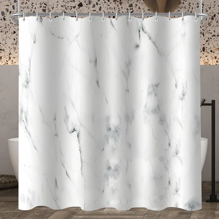 Duschvorhang Marmor 150x180cm Wasserdicht Waschbar Polyester Badevorhang