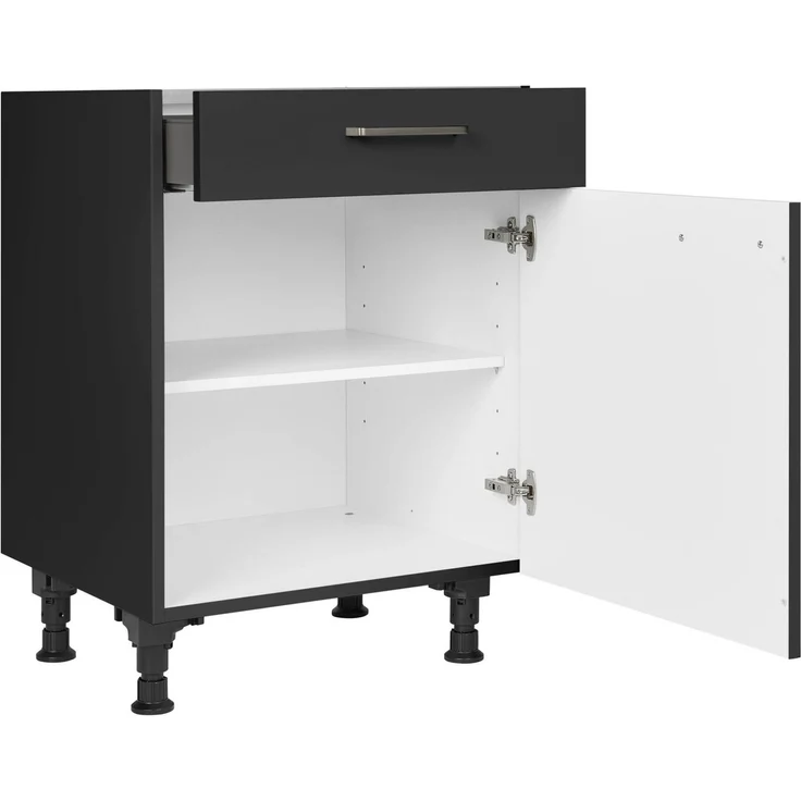 nobilia® Unterschrank "Touch", Ausrichtung wählbar, vormontiert, in den Breiten 30, 45 und 60 cm Breite, mit höhenverstellbaren Sockelfüßen, vormontiert – Bild 2