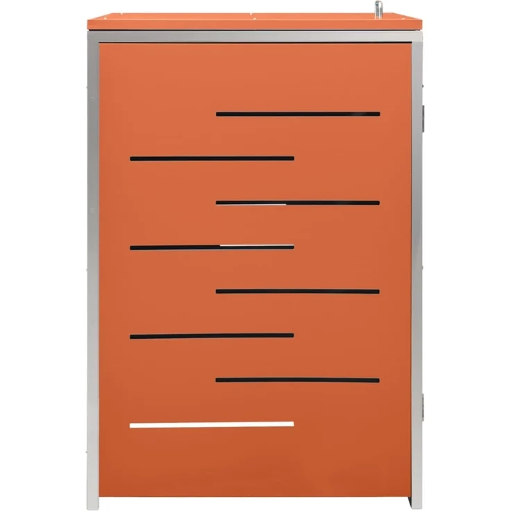 vidaXL Mülltonnenbox für 1 Tonne 69x77,5x112,5 cm Edelstahl 149562 – Bild 12
