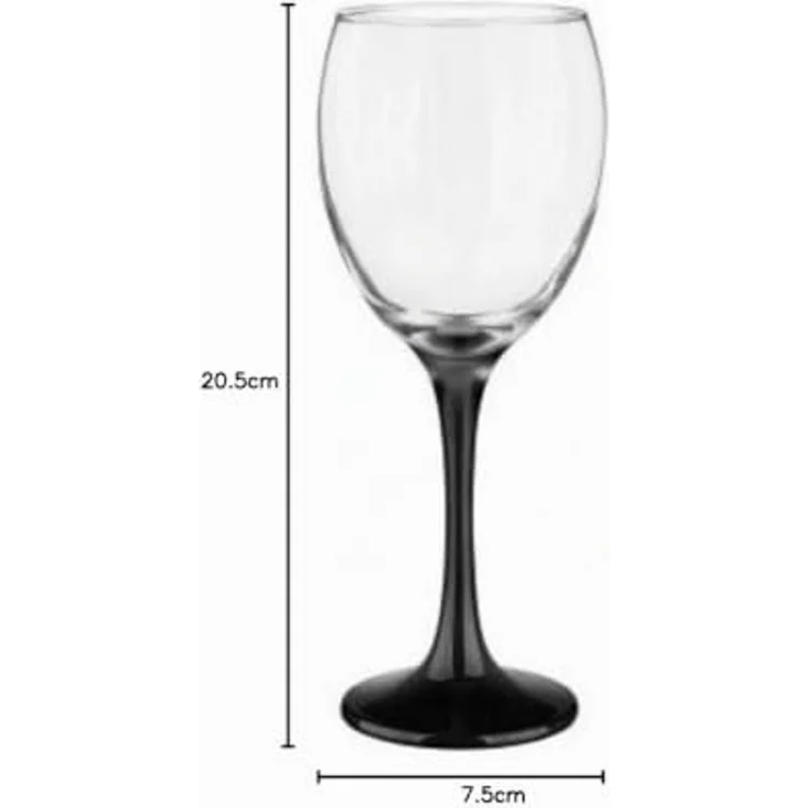 6 Weingläser 300ml mit schwarzen Füßen Weinglas Weißweingläser Rotweingläser Weinkelche – Bild 5