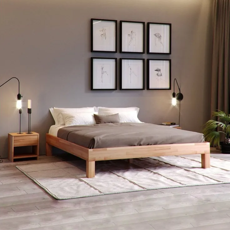 Krok Wood Massivholzbett Jana in Buche (140x200 cm)