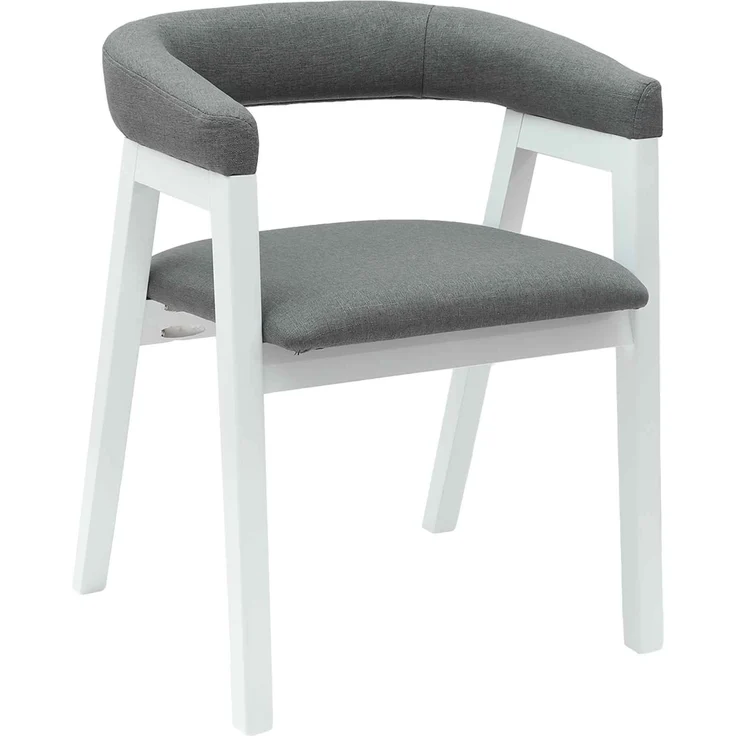 vidaXL Esszimmerstühle 2 pcs Weiß 54 x 57 x 73 cm Massives Gummiholz 42020424 – Bild 3