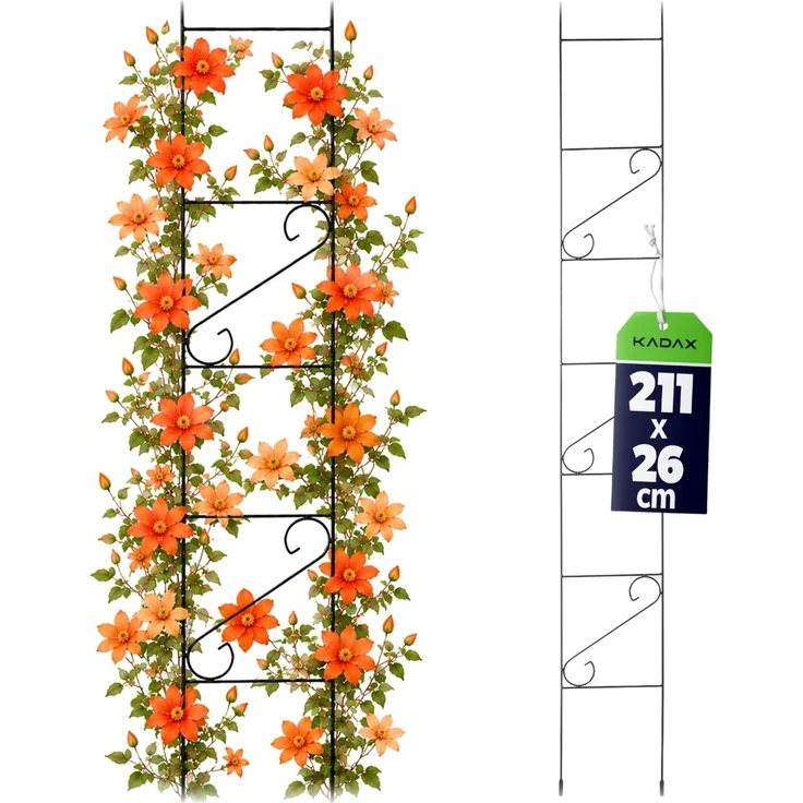 KADAX Leiter-Stützgarten-Girlande für Blumen 210 cm – Bild 1
