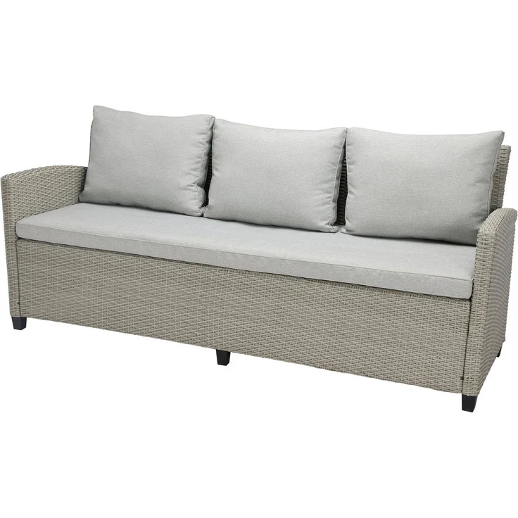 KONIFERA Gartenlounge-Set Amsterdam XL, (Set, 16-tlg), bestehend aus 2 Sesseln, 2 Hocker, 1 Sofa, 10 Sitzauflagen, 1 Tisch – Bild 3