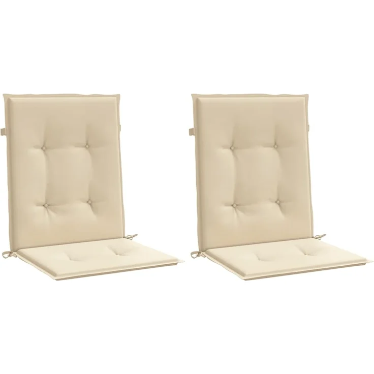 vidaXL Gartenstuhlauflagen für Niedriglehner 2 Stk. Beige 100x50x3 cm 47564 – Bild 3