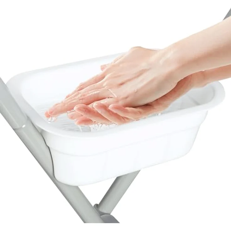 Baby Klappbarer Wickeltisch，Mobiler Wickeltisch mit Rollen und Wickelauflage,Wasserdicht und Höhenverstellbar，Baby Wickelkombi mit Ablagefächern-80 * 58 * 90 cm-schwarz – Bild 6