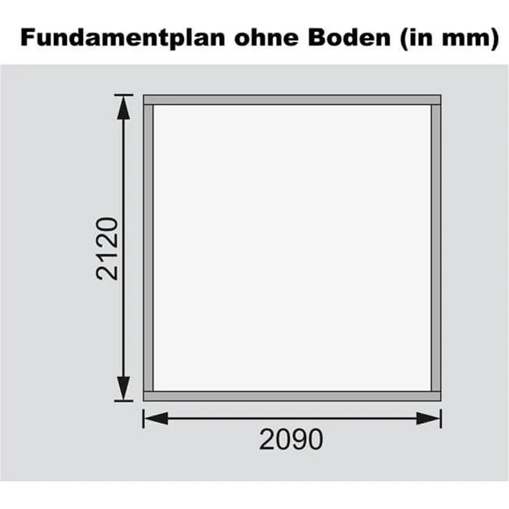 Karibu Holz Gartenhaus "Askola 2", naturbelassen, 2,1x2,2 m (B x T),ohne Anbaudach – Bild 3