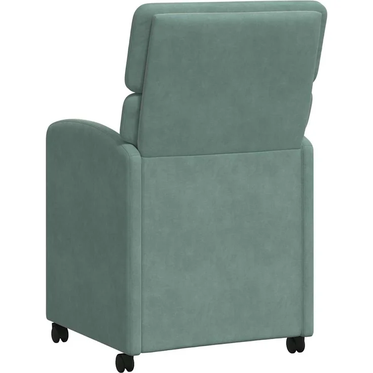vidaXL Esszimmerstühle mit Rollen 2 pcs Meergrün 58 x 65 x 98 cm Samt 42017883 – Bild 5