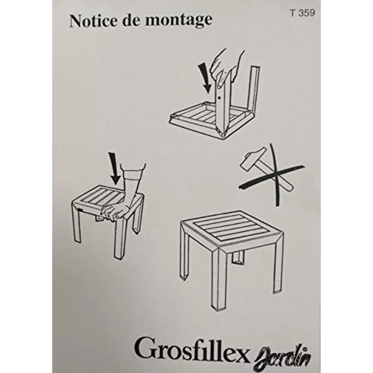 Grosfillex Beistelltisch Miami, weiß, UV- und witterungsbeständig, 40 x 40 x 25 cm – Bild 5