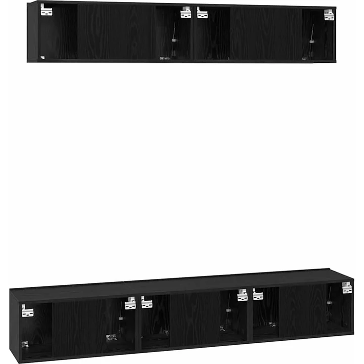 vidaXL TV-Schrankset 5 pcs Schwarz Eichen-Optik Holzwerkstoff 3393214 – Bild 9