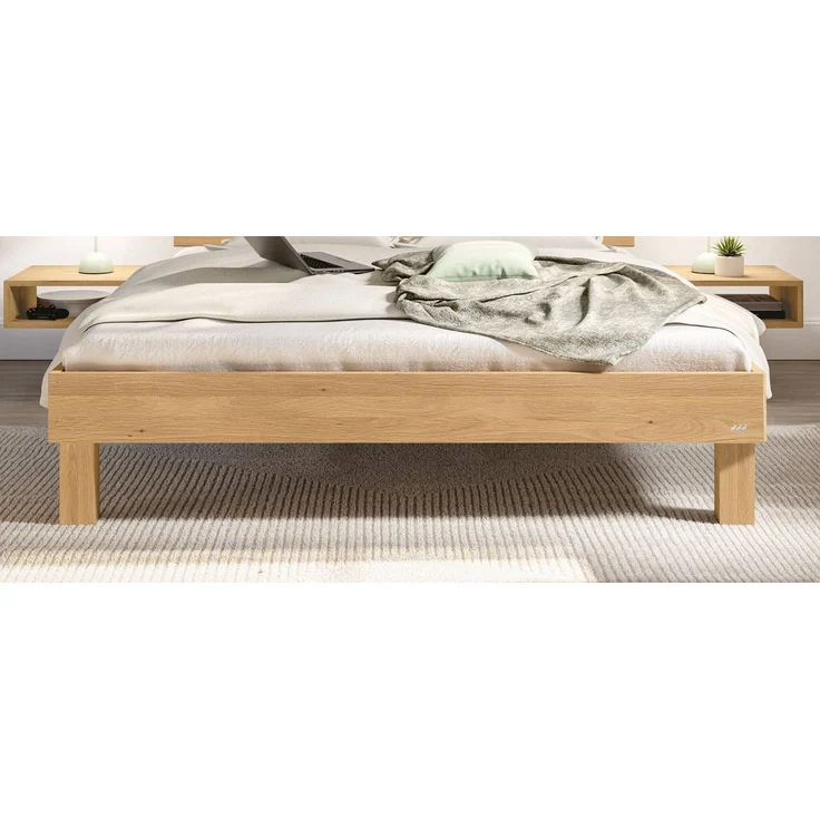 Hasena Massivholzbett Forti Trento Eiche bright, geölt 120x200 cm, Fußhöhe 20 cm – Trento – Bild 4