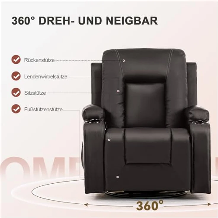 COMHOMA Relaxsessel Fernsehsessel TV-Sessel Loungesessel Wohnzimmer Einzelsofa – Bild 5