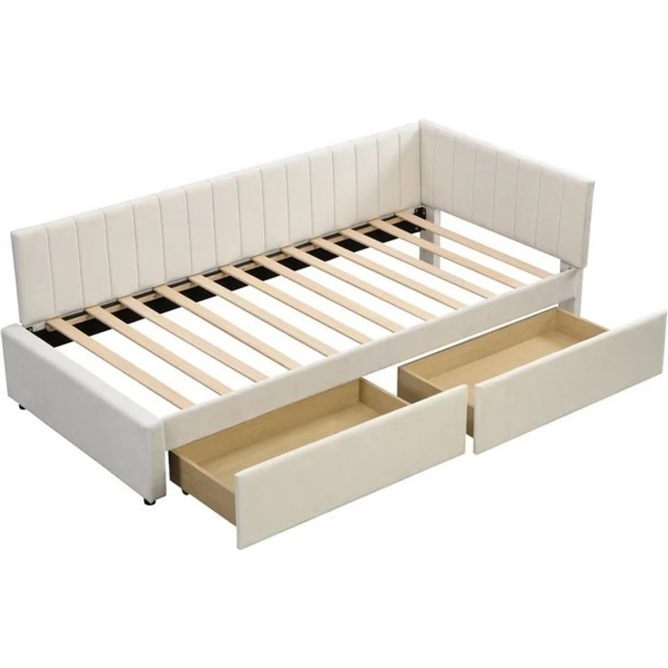 Odikalo Polsterbett Schlafsofa 90*200 Multifunktionsbett mit/ohne 2 Stauraumschubladen – Bild 4