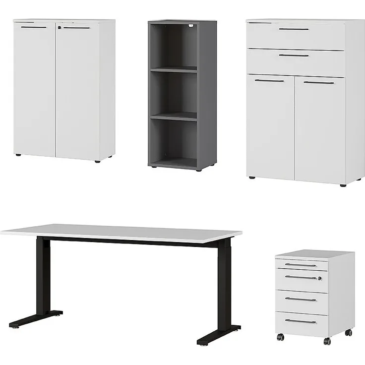 GERMANIA Bürokombination AGENDA BHT 477x120x80 cm bunt Komplett-Büro Büro