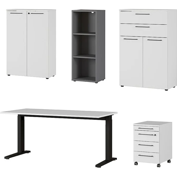 GERMANIA Bürokombination AGENDA BHT 477x120x80 cm bunt Komplett-Büro Büro