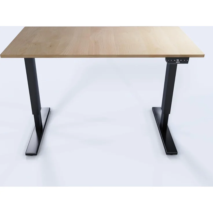Bisley Home Tisch, Metall, Gestell 333 schwarz Platte 014 ahorn, Medium – Bild 3