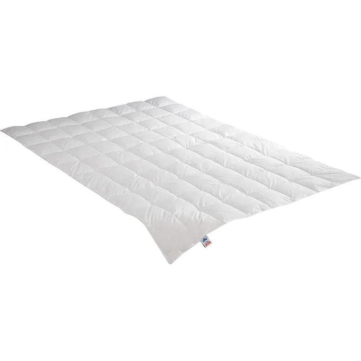 Irisette Daunendecke Edda warme Winterdecke, aus 100% Baumwolle 90% Daunen, 10% Federn mit Aufbewahrungstasche, 135x200 cm, weiß