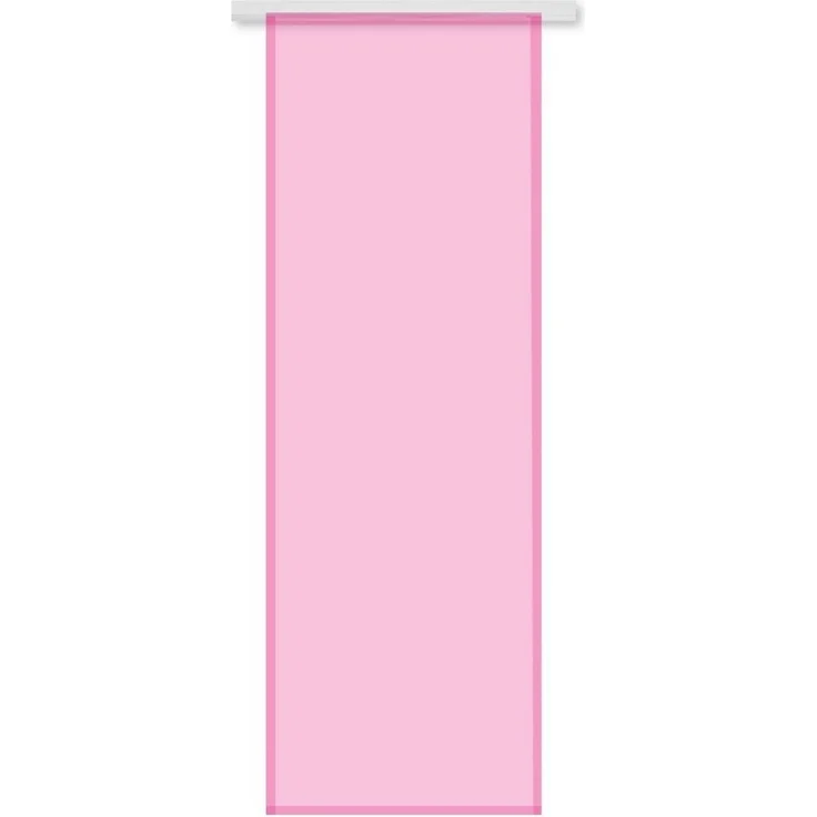 Transparenter Flächenvorhang Voile 60x245 cm wahlweise mit und ohne Technik, schlichte und stilvolle Fensterdekoration in vielen verschiedenen Farben erhältlich (pink - neonpink / ohne Technik) – Bild 5