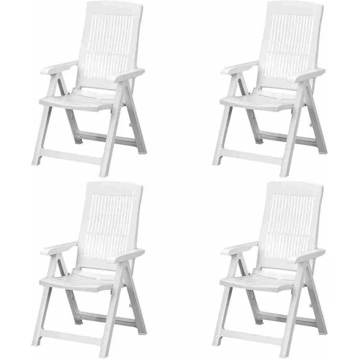 Tampa SET 4 x Klappsessel weiß – Bild 1