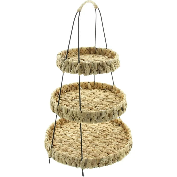 Etagere "Wasserhyazinthe" 52 cm hoch mit 3 Etagen, Obstetagere, Servierplatte, Cupcake & Muffin Ständer – Bild 3