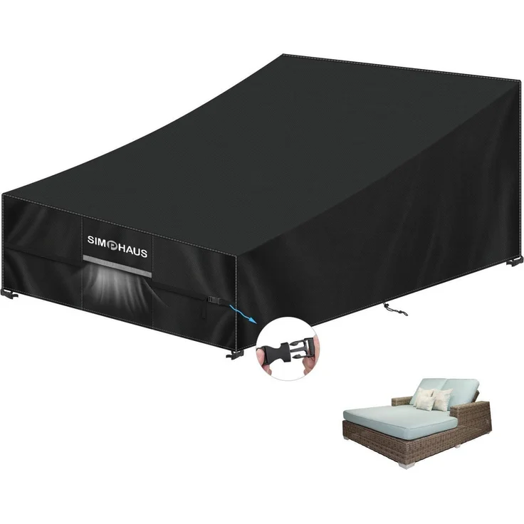 Schutzhülle Gartenliege Doppelliege wasserdicht – Bild 1