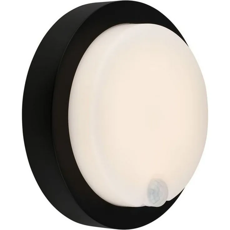 BRILONER – Außenlampe mit Bewegungsmelder, Wandlampe mit Akku, Wandleuchte ohne Stromanschluss, Aussenlampe Wand, Akku Lampe, Warmweißes Licht, Schwarz, 170x55 mm (DxH)