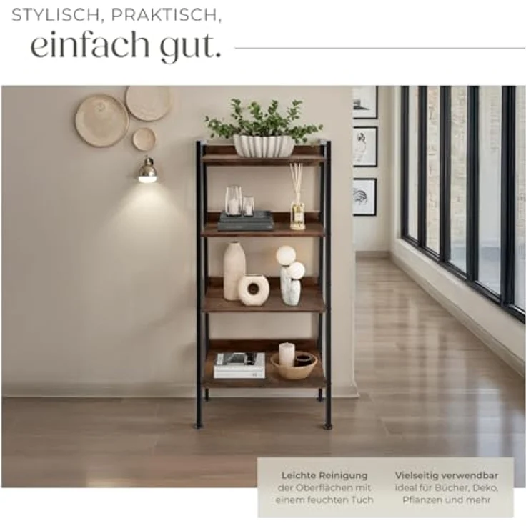 tectake Leiterregal Chatham, Set 1-tlg, Industrial Style – Bild 5