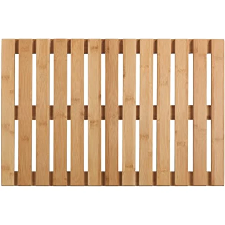 WENKO BAMBUS Badematte 40 x 60 cm, Braun, Indoor & Outdoor – Bild 2