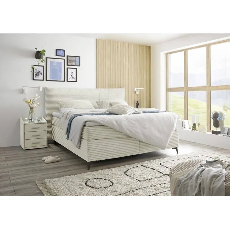 Boxspringbett Seattle Breitcord Ambience 180x200
