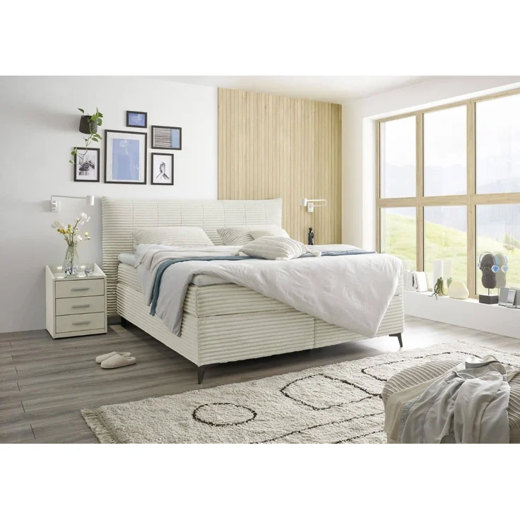 Boxspringbett Seattle Breitcord Ambience 180x200 – Bild 1
