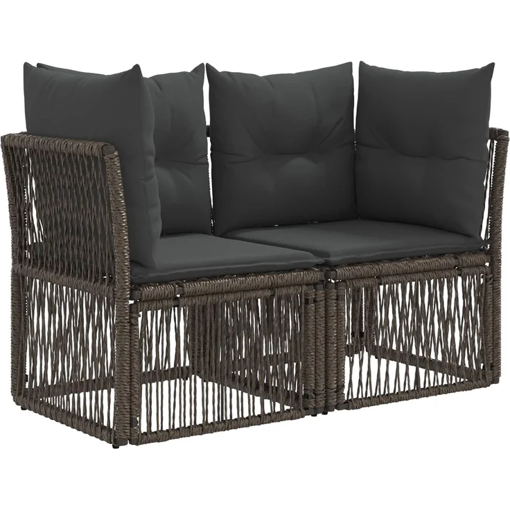 vidaXL Gartensofa-set 9 stk. 9-Sitzer Grau Poly-Rattan 3436109 – Bild 4