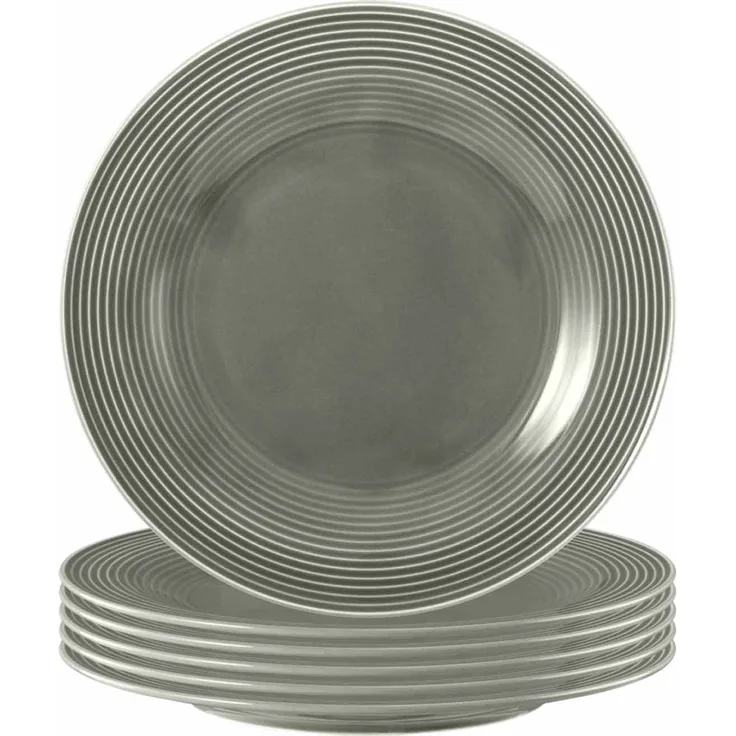 Seltmann Weiden Beat Color Glaze Frühstücksteller ø 23,3 cm 6er Set Perlgrau