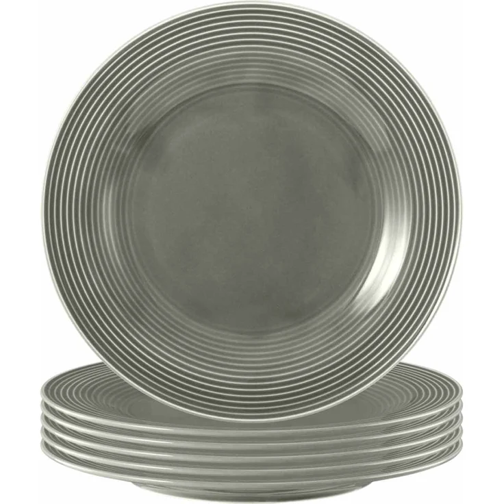Seltmann Weiden Beat Color Glaze Frühstücksteller ø 23,3 cm 6er Set Perlgrau – Bild 1