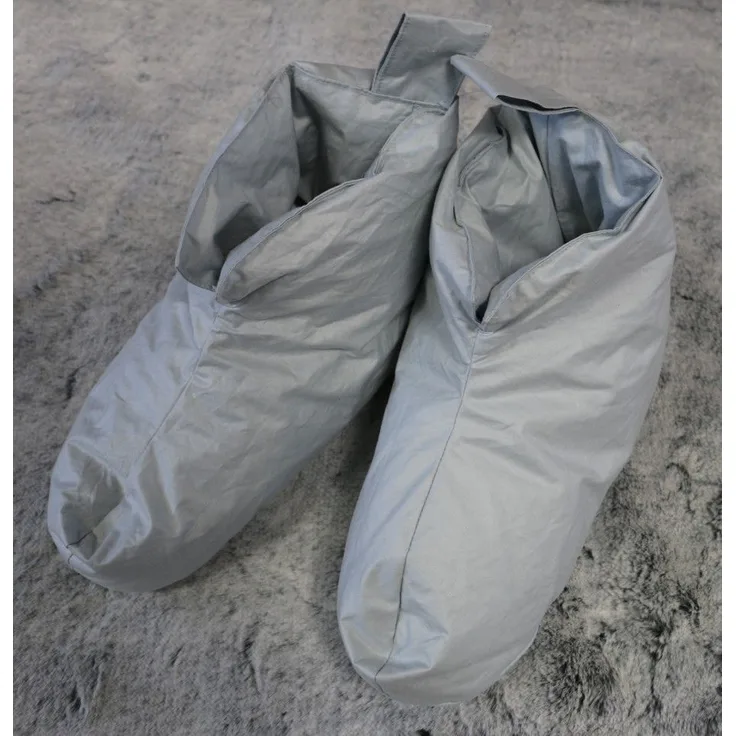 Betten Hofmann Kuschelwarme Daunenschuhe Bettschuhe Hausschuhe silber Gr. 2