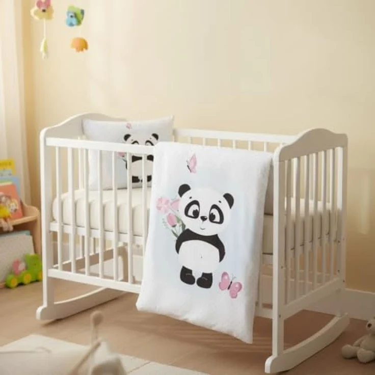 Babybettwäsche Set Panda 100 x 135 cm / 40 x 60 cm, 100% Baumwolle – Bild 4