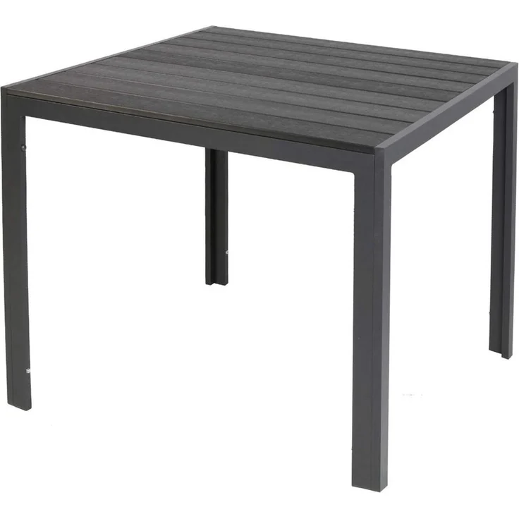 Aluminium Gartentisch Beistelltisch Esstisch Balkontisch Non-Wood Platte 80x80cm – Bild 1