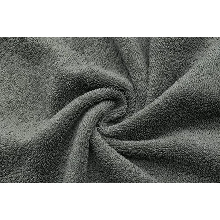 Zollner Duschtücher, 3er Set, anthrazit, 70x140 cm, 100% Baumwolle, Oeko-Tex® Standard 100, saugfähig und weich – Bild 5