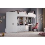 Kinder Komfort Hochbett 'Geko XL' weiß