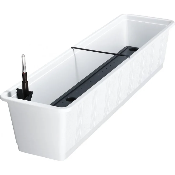 Bewässerungskasten Aqua Gr. 100 cm weiß mit Wasserstandsanzeige – Bild 1