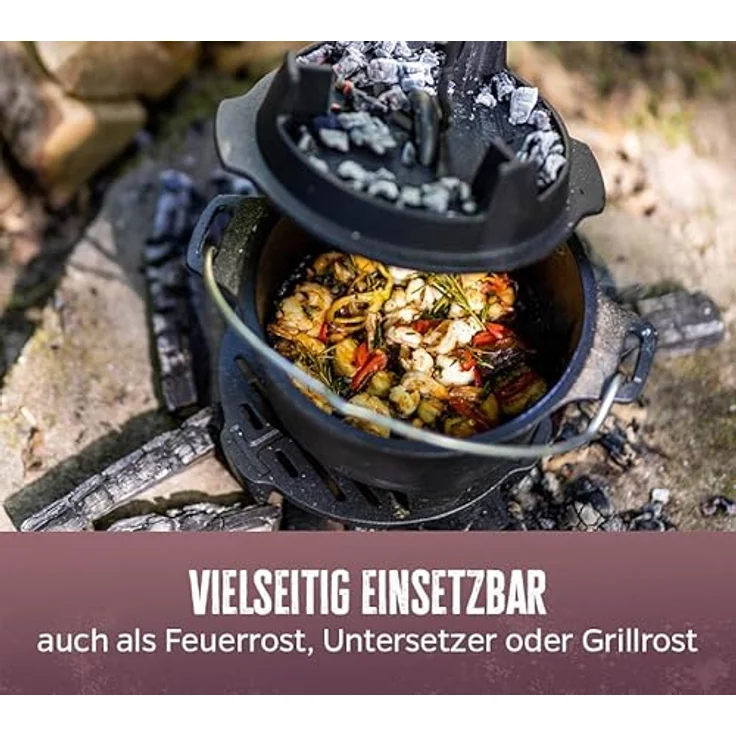 Grillfürst Bratentopf Grillfürst Dutch Oven Einsatz für DO9 - Feuerrost – Bild 7